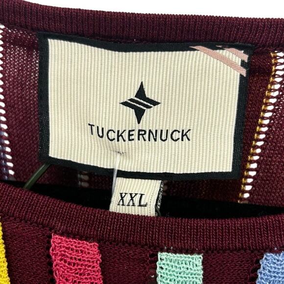 NWT Tuckernuck Jewel Rainbow Stripe Long Sleeve Amal Swing Dress Womens XXL - Picture 4 of 7